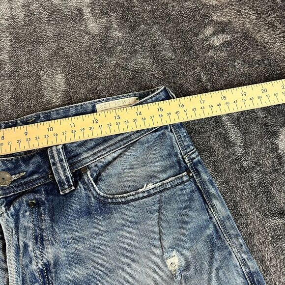 SOLD Diesel Safado Mens Jeans 31X32 Distressed Whisker Straight Button Fly Blue - Picture 7 of 13